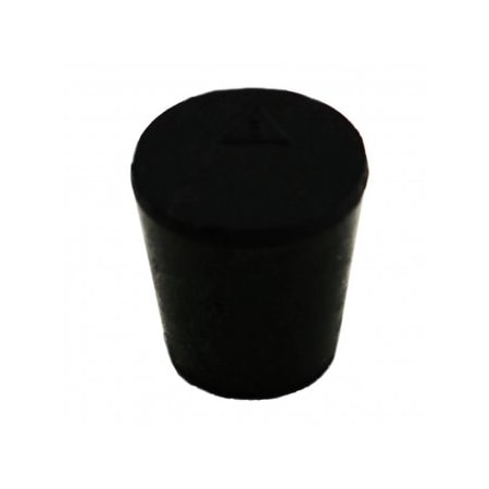 United Scientific Laboratory Grade Rubber Stopper, Black SBR Rubber, Size No 3, 24 x 18 x 25mm, 33 per Package, 33PK 259150-3